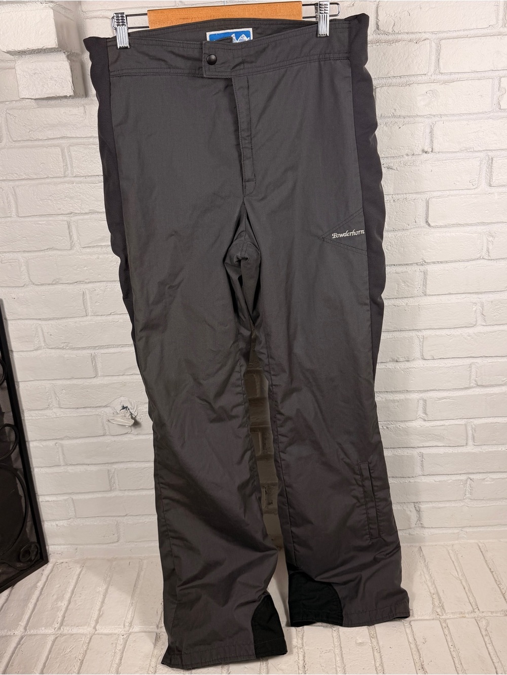 Powderhorn Insulated Ski Snow Pants Gray Winter‎ Snowboard Pants Mens 34